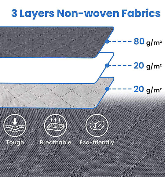 Fab Totes 4-Pack Thick Fabric Foldable Clothes Storage Bags